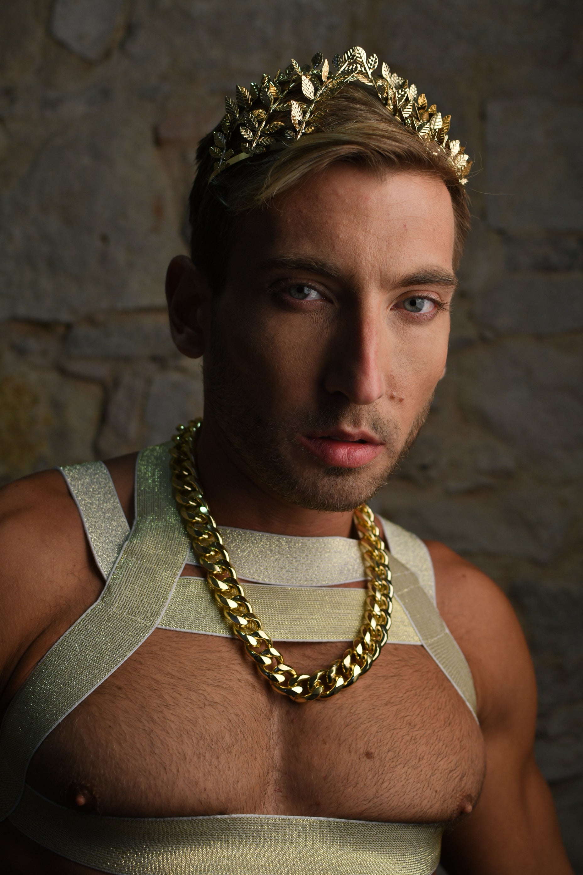 Elastic Full Body Harness Set  Gold